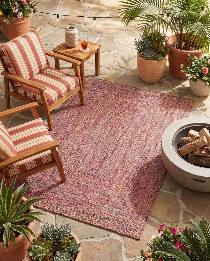 4' 1 x 6' 1 Easy-Clean Eco Verse Washable Indoor / Outdoor Rug