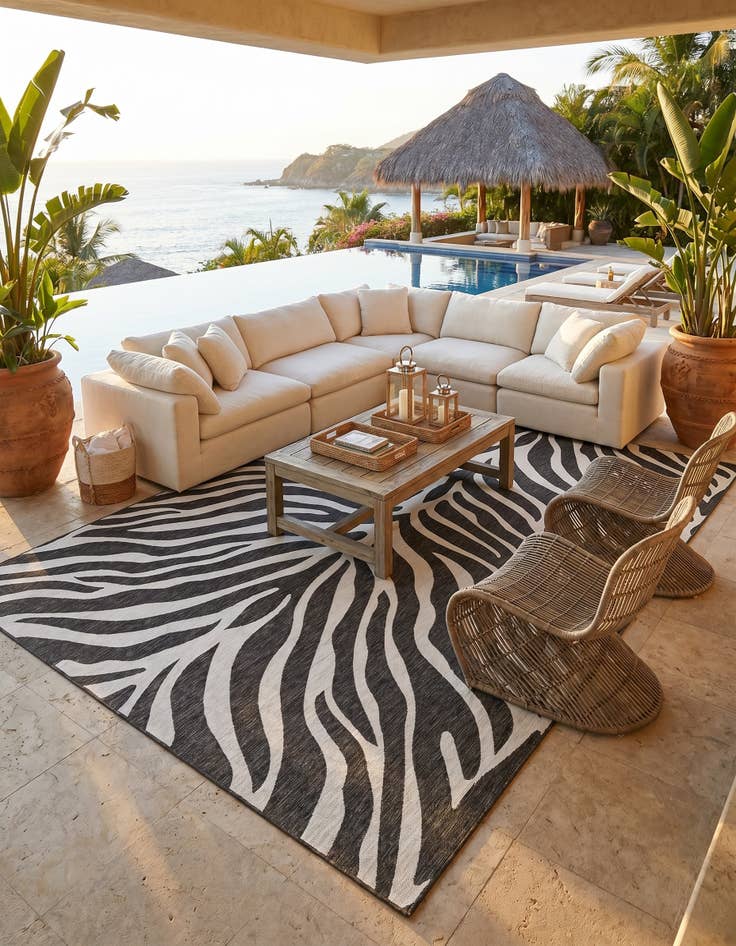 Detail image of 10' x 14' Easy-Clean Safari Indoor / Outdoor Rug
