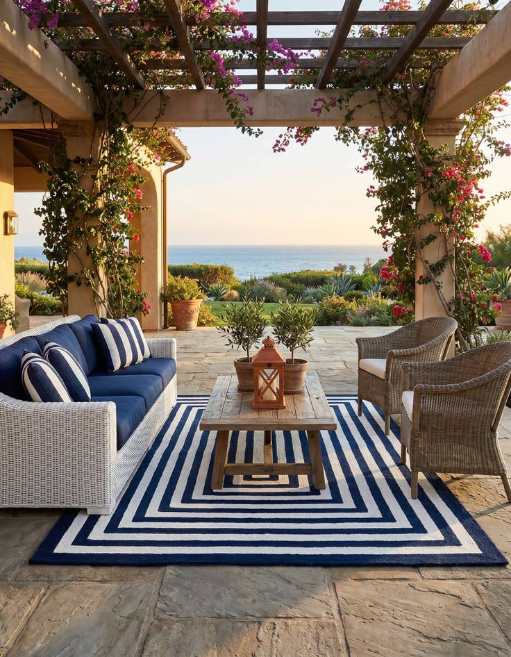 Detail image of 4' 1 x 6' 1 Easy-Clean Eco Verse Washable Indoor / Outdoor Rug