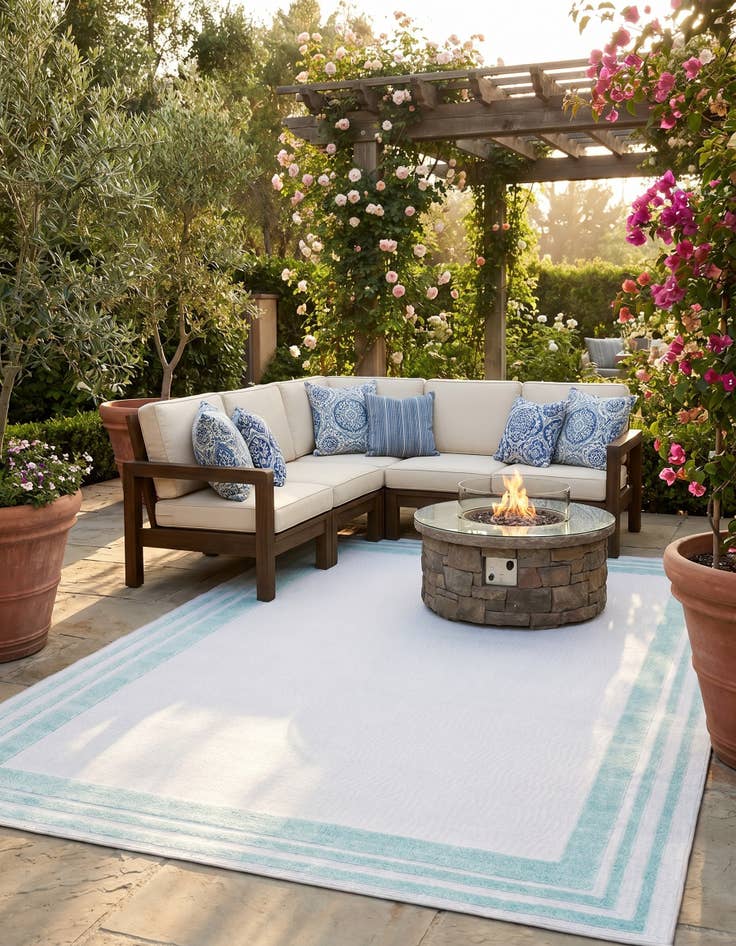 Detail image of 5' 3 x 8' Easy-Clean Aruba Indoor / Outdoor Rug