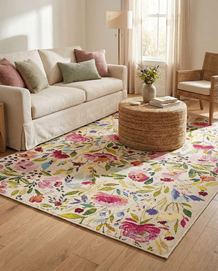 4' x 6' Easy-Clean Botanical Indoor / Outdoor Rug