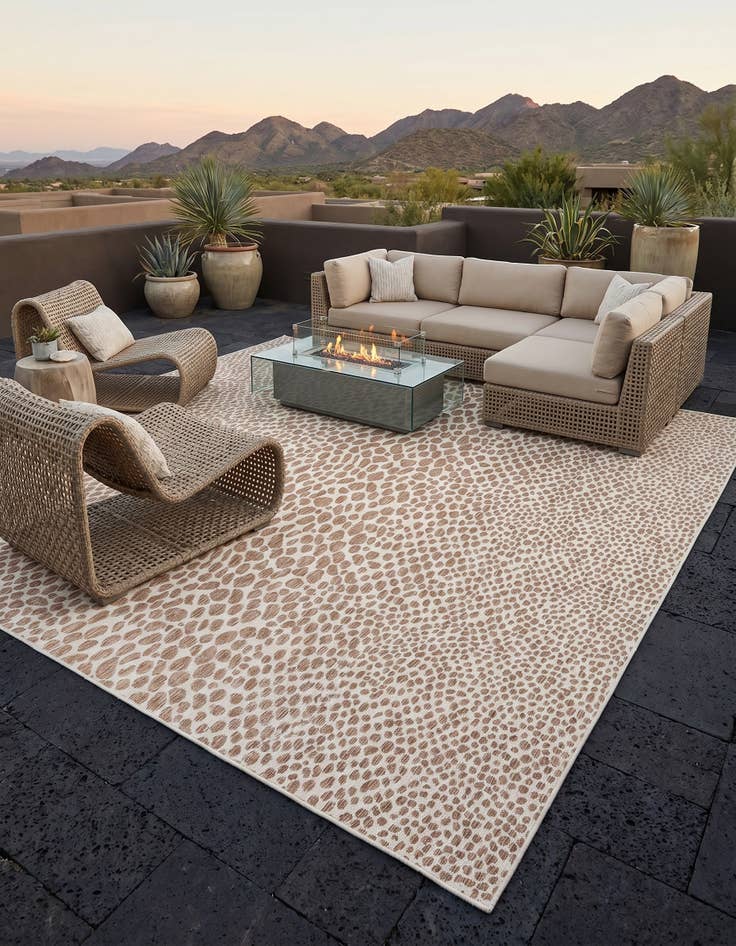 Detail image of 13' x 13' Easy-Clean Jill Zarin Cape Town Indoor / Outdoor Square Rug