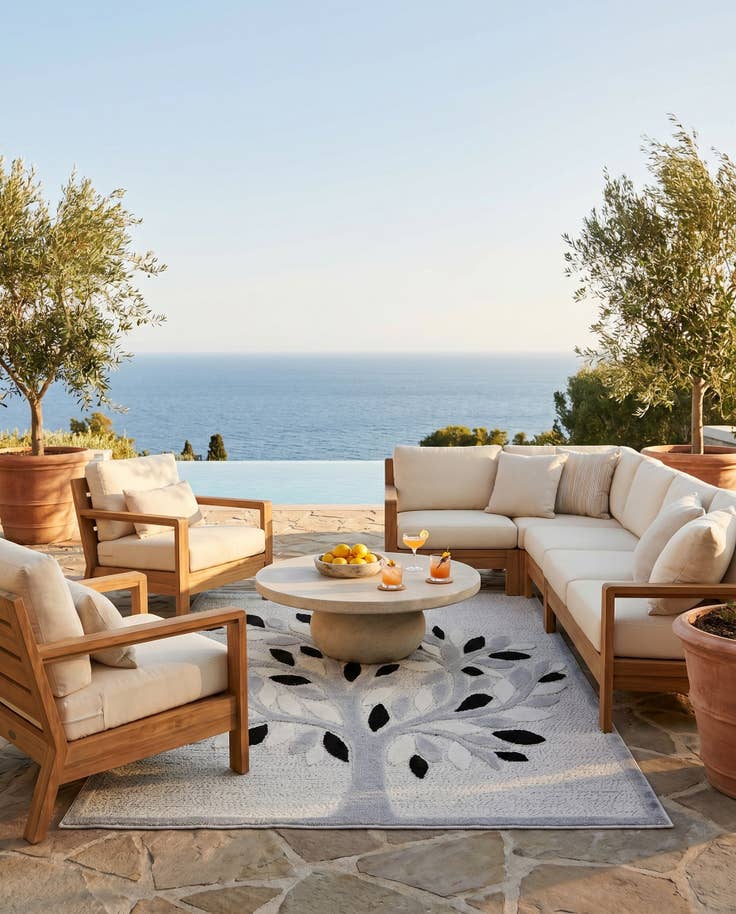 Detail image of 5' 3 x 7' 7 Easy-Clean Indoor / Outdoor Rug