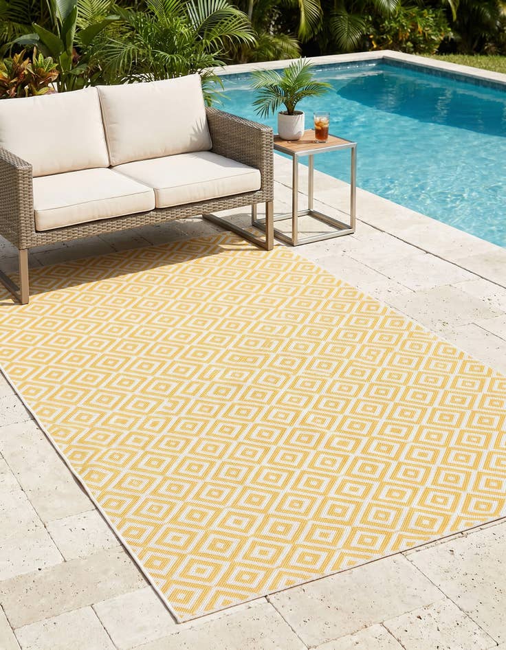 Detail image of 5' 3 x 8' Easy-Clean Jill Zarin Costa Rica Indoor / Outdoor Rug