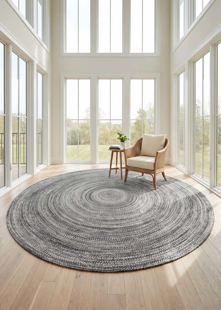 10' x 10' Easy-Clean Eco Verse Washable Indoor / Outdoor Round Rug