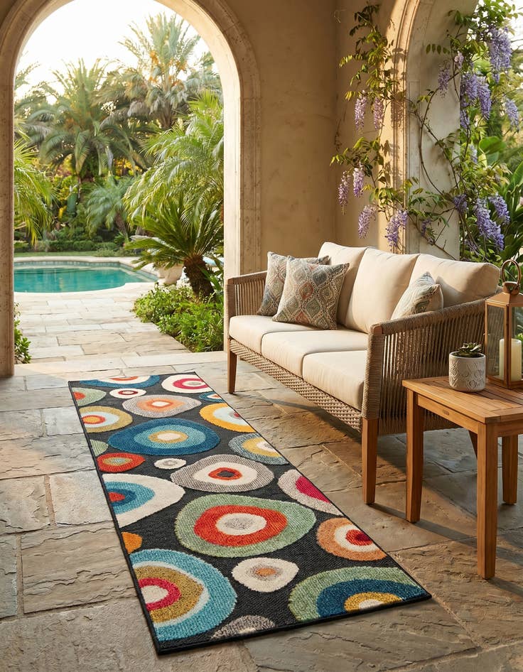 Detail image of 2' x 6' Easy-Clean Casablanca Indoor / Outdoor Runner Rug