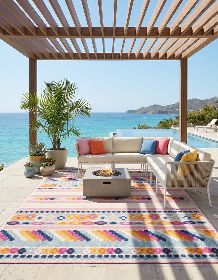 Detail image of 6' x 9' Easy-Clean Aruba Indoor / Outdoor Rug