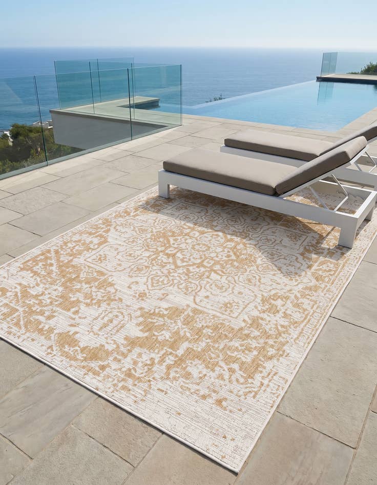 Detail image of 5' 3 x 8' Easy-Clean Jill Zarin Dubai Indoor / Outdoor Rug