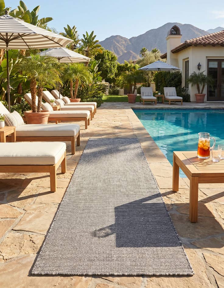 Detail image of 2' 7 x 10' Easy-Clean Jill Zarin Palm Springs Indoor / Outdoor Runner Rug