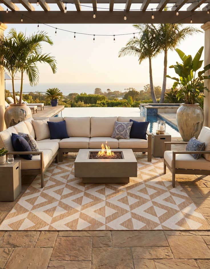 Detail image of 7' x 10' Easy-Clean Jill Zarin Napa Indoor / Outdoor Rug