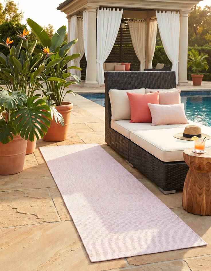 Detail image of 2' 7 x 10' Easy-Clean Jill Zarin Palm Springs Indoor / Outdoor Runner Rug