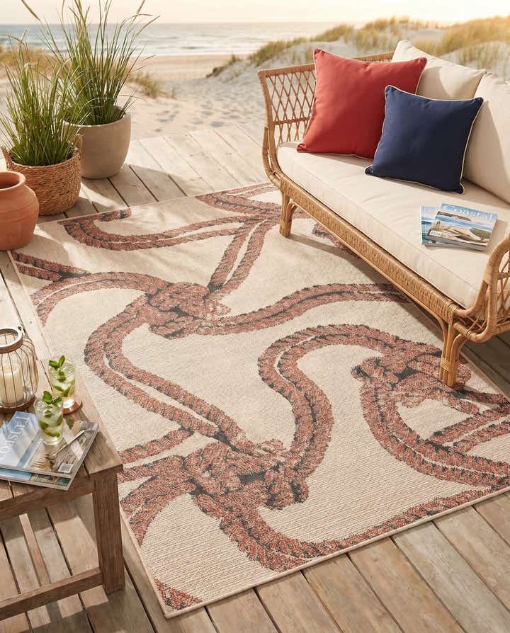 4' x 6' Easy-Clean Coastal Indoor / Outdoor Rug