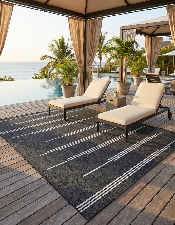 Detail image of 9' x 12' Easy-Clean Modern Indoor / Outdoor Rug