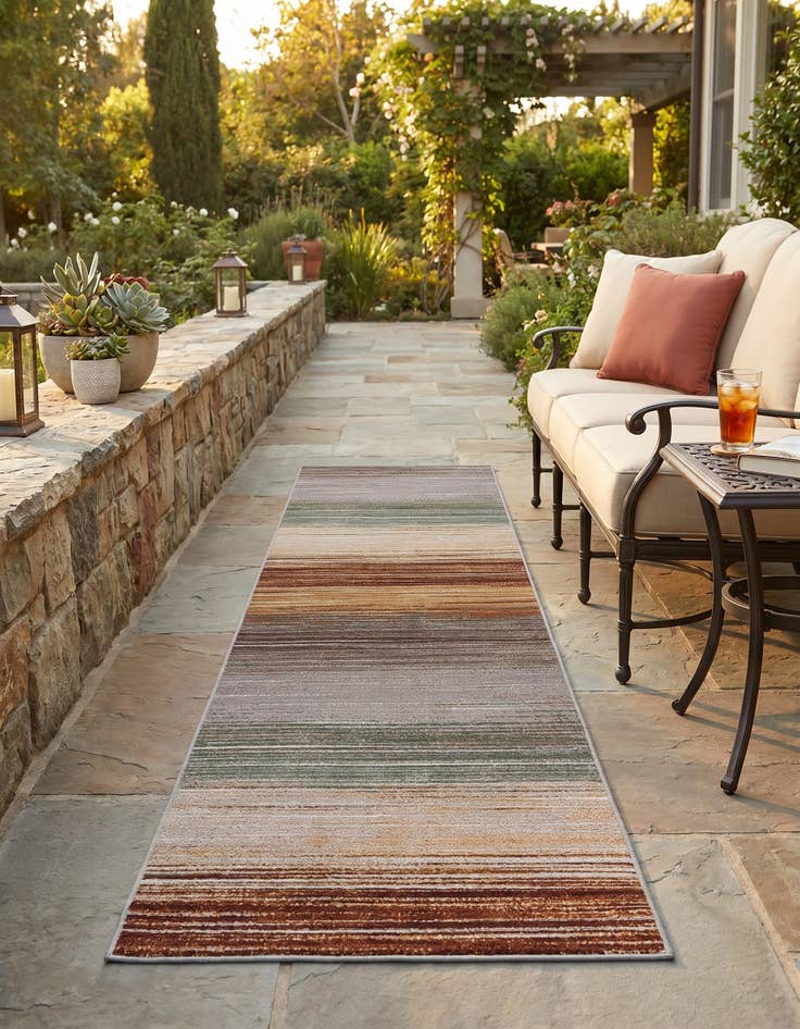 Detail image of 2' 7 x 10' Easy-Clean Modern Indoor / Outdoor Runner Rug