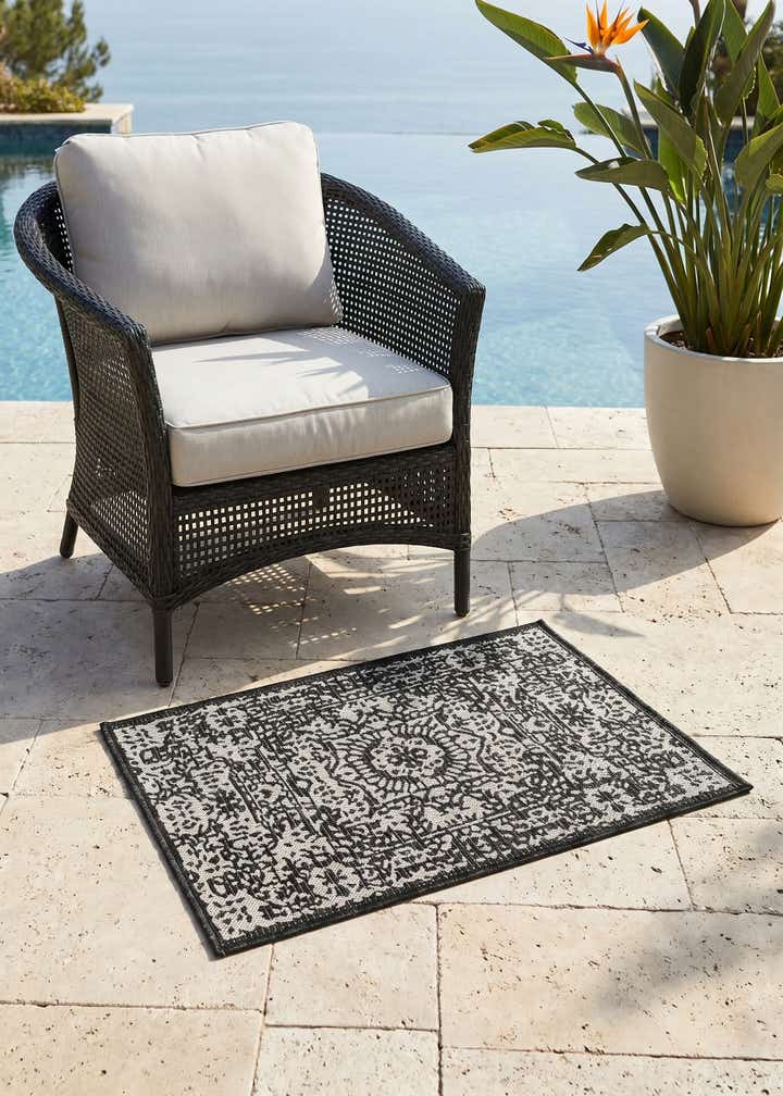 2' x 3' Easy-Clean Traditional Indoor / Outdoor Rug