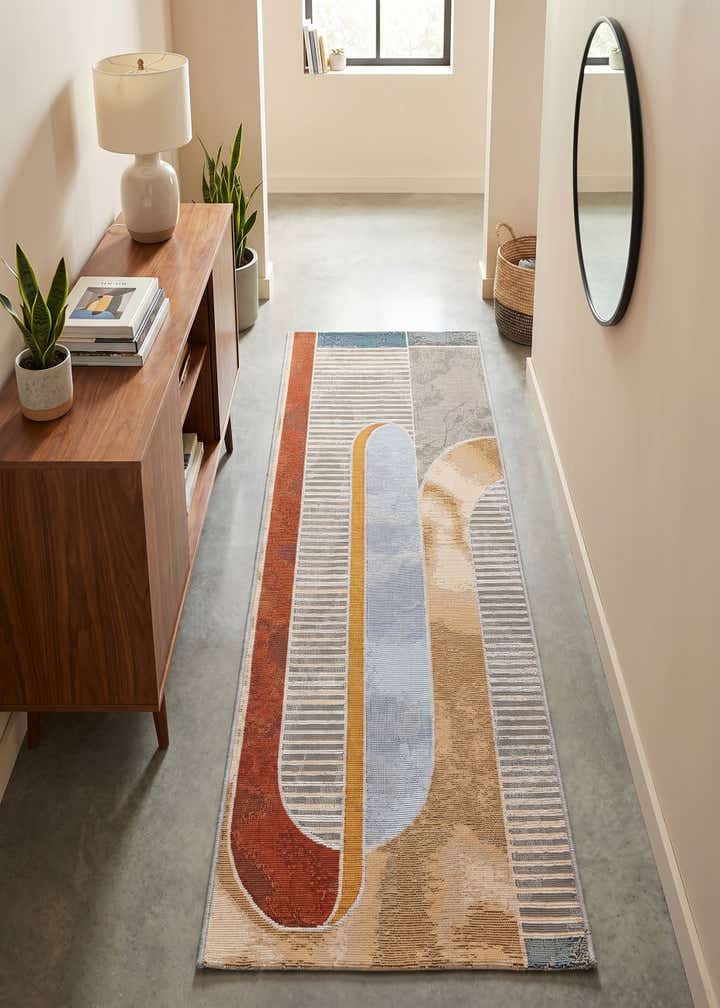 2' x 5' 1 Easy-Clean Modern Indoor / Outdoor Runner Rug
