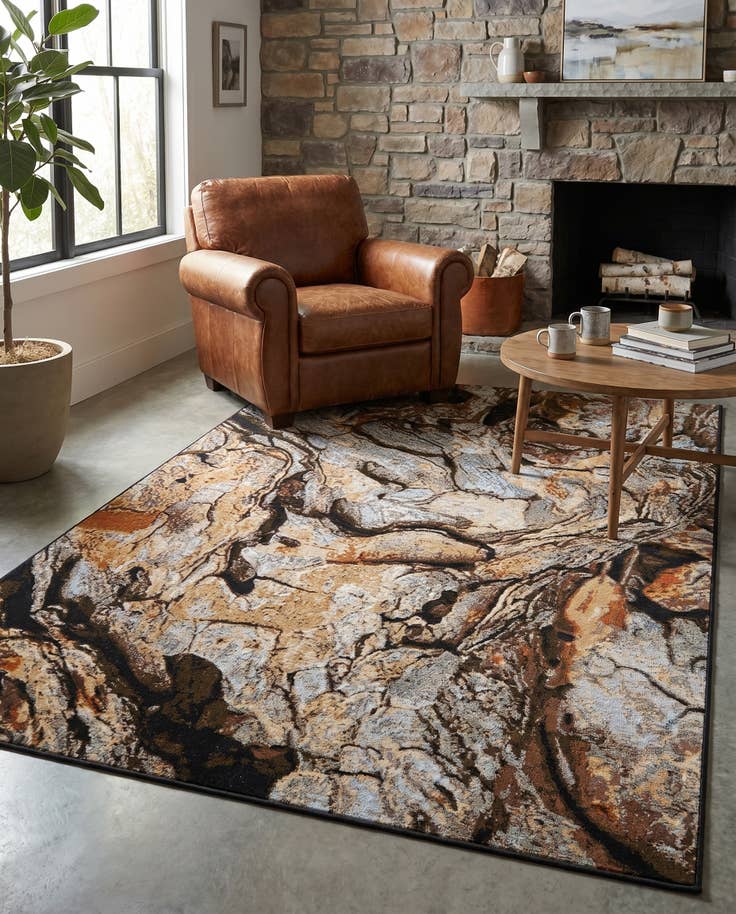 Detail image of 5' x 8' Easy-Clean Modern Indoor / Outdoor Rug