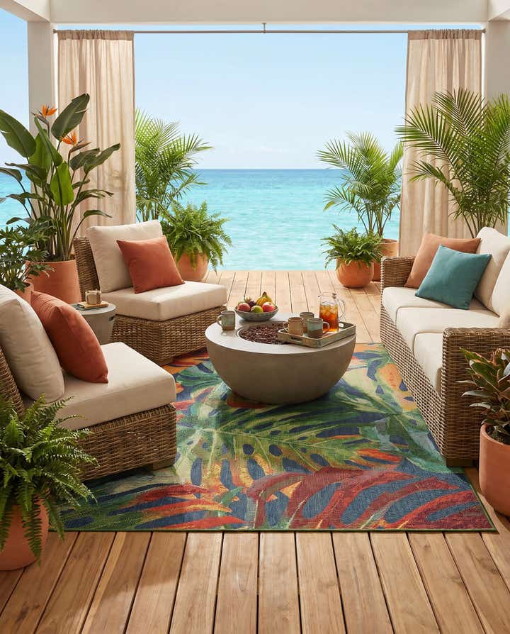 7' 10 x 10' Easy-Clean Baja Indoor / Outdoor Rug