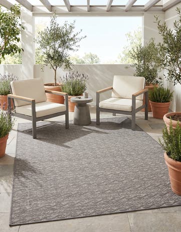 5' 3 x 8' Easy-Clean Modern Indoor / Outdoor Rug