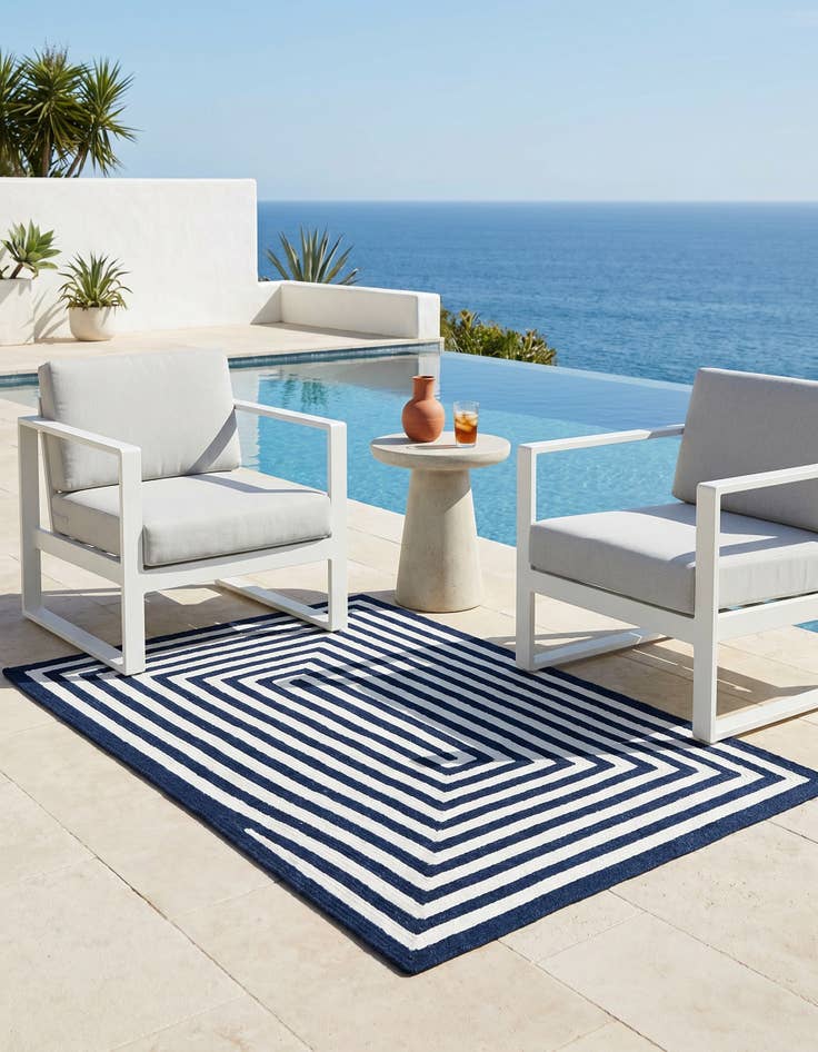 Detail image of 4' 1 x 6' 1 Easy-Clean Eco Verse Washable Indoor / Outdoor Rug