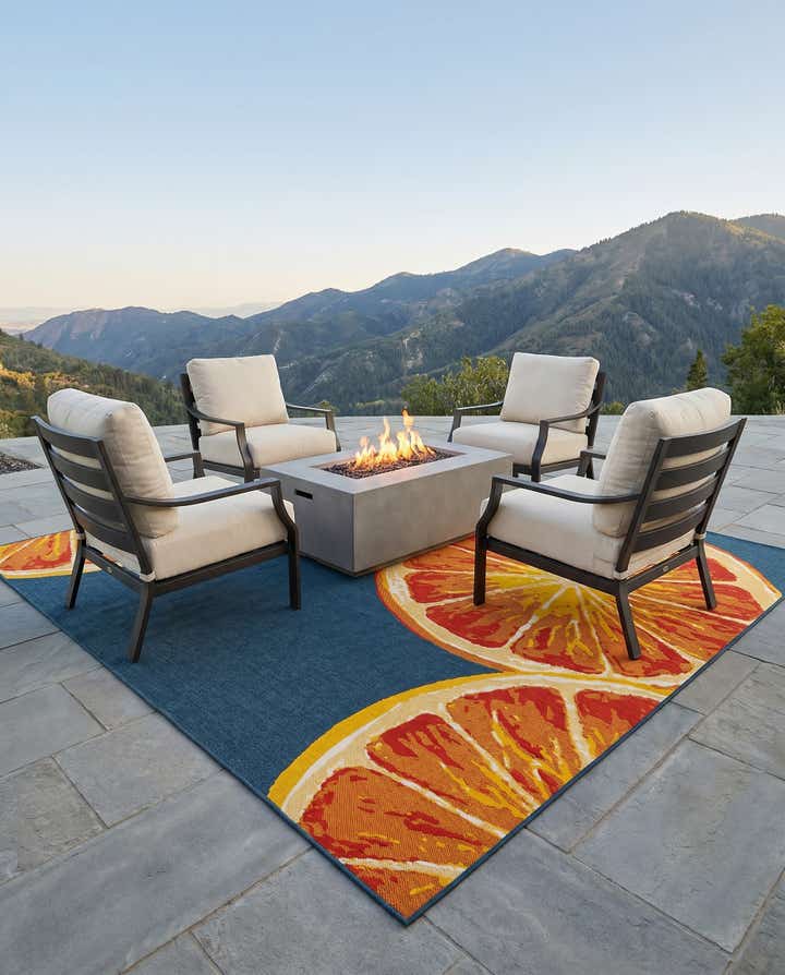 10' x 10' Easy-Clean Modern Indoor / Outdoor Square Rug