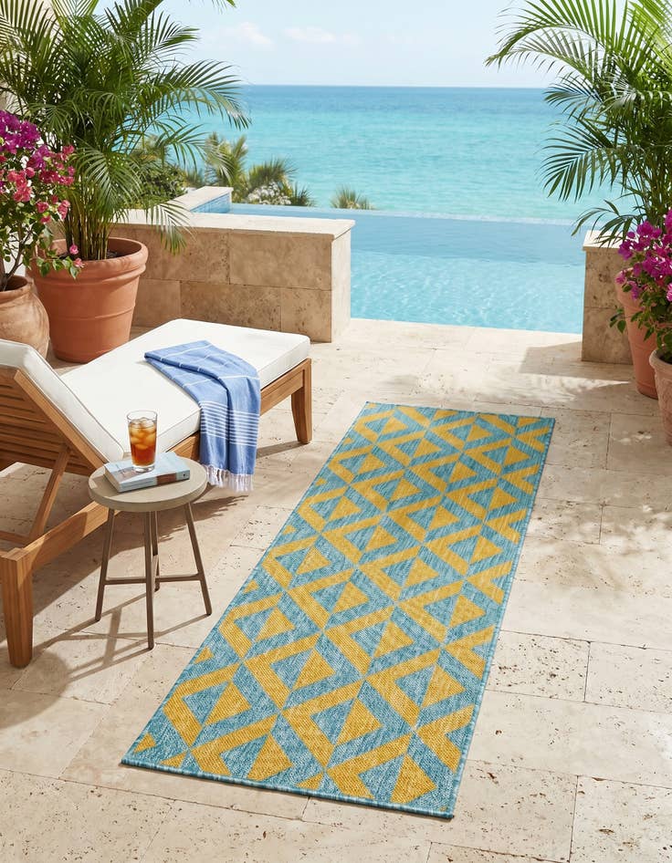 Detail image of 2' x 6' Easy-Clean Jill Zarin Napa Indoor / Outdoor Runner Rug