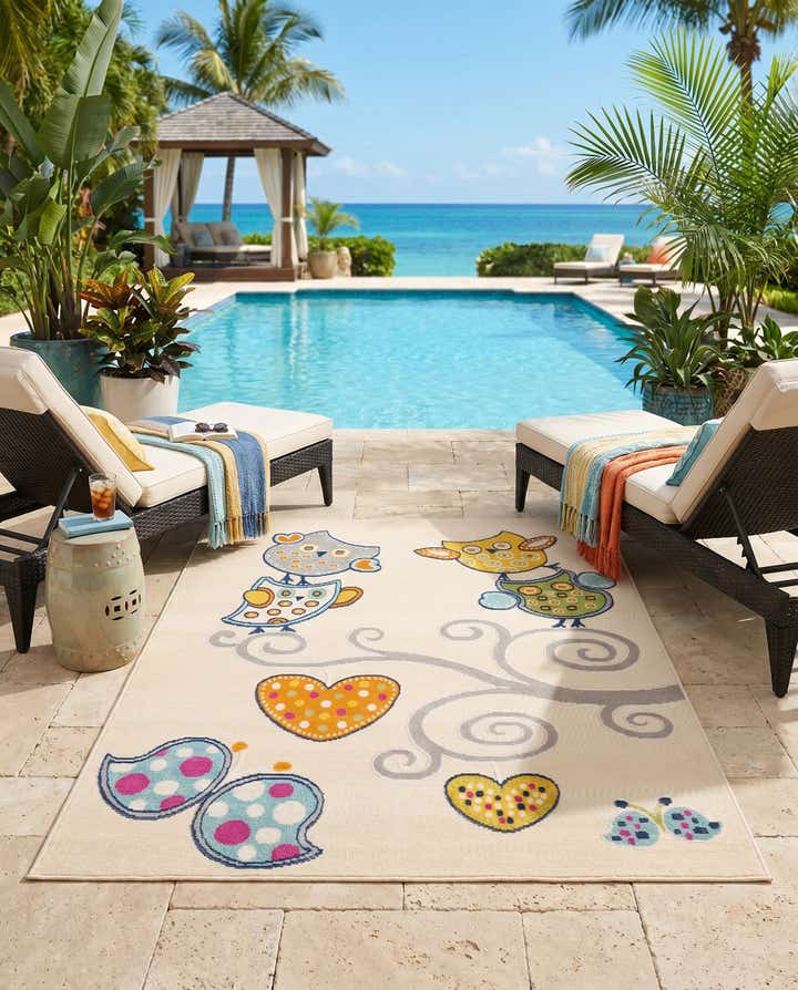 5' 3 x 7' 7 Easy-Clean Indoor / Outdoor Rug