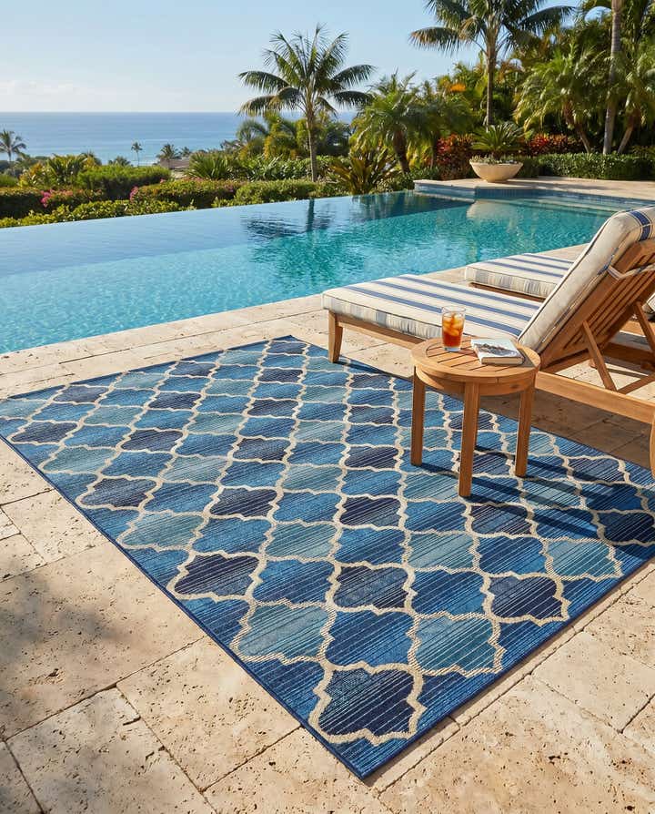 4' x 6' Easy-Clean Lattice Indoor / Outdoor Rug