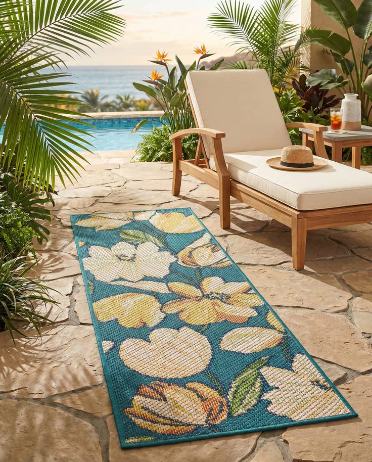 Detail image of 2' x 5' Easy-Clean Baja Indoor / Outdoor Runner Rug