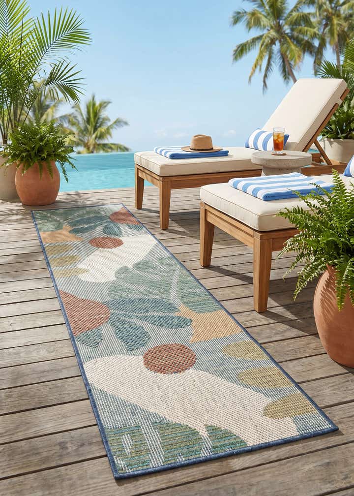 2' x 8' Easy-Clean Baja Indoor / Outdoor Runner Rug