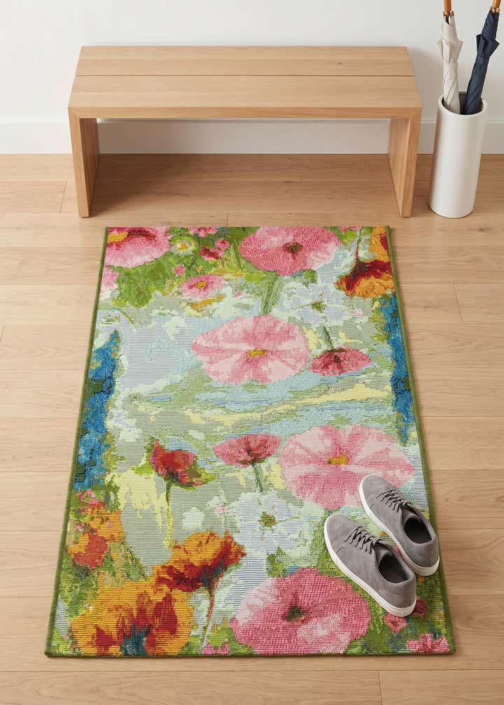 2' x 3' Easy-Clean Botanical Indoor / Outdoor Rug
