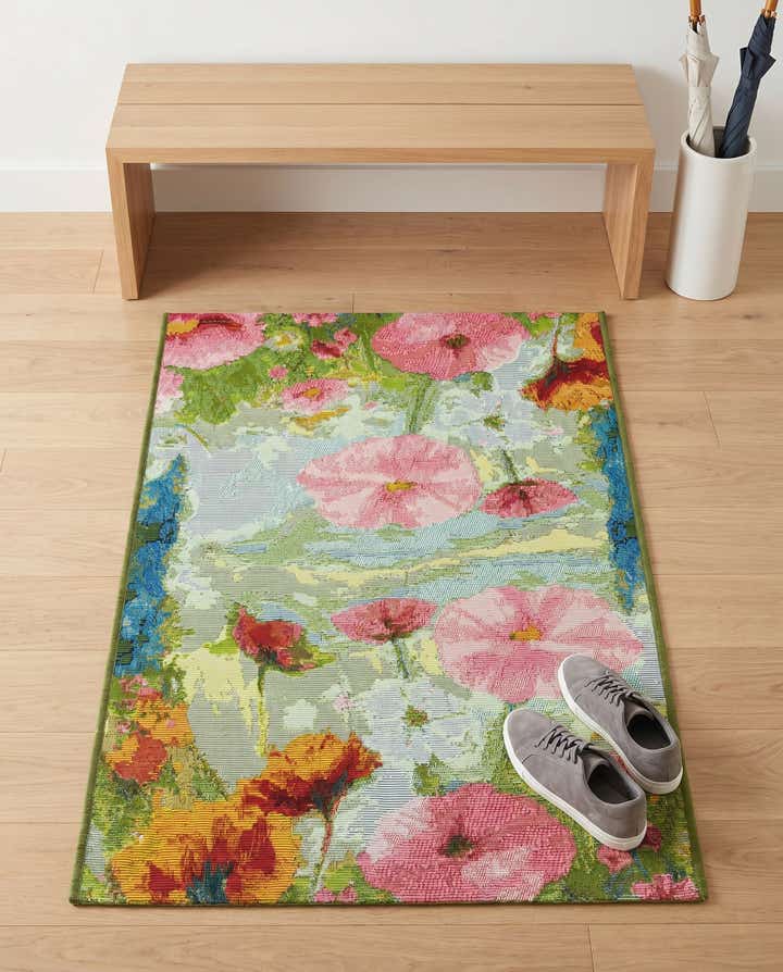 2' x 3' Easy-Clean Botanical Indoor / Outdoor Rug