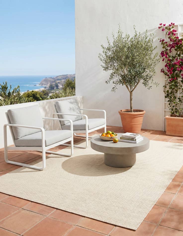 Detail image of 6' 1 x 9' Easy-Clean Jill Zarin Palm Springs Indoor / Outdoor Rug