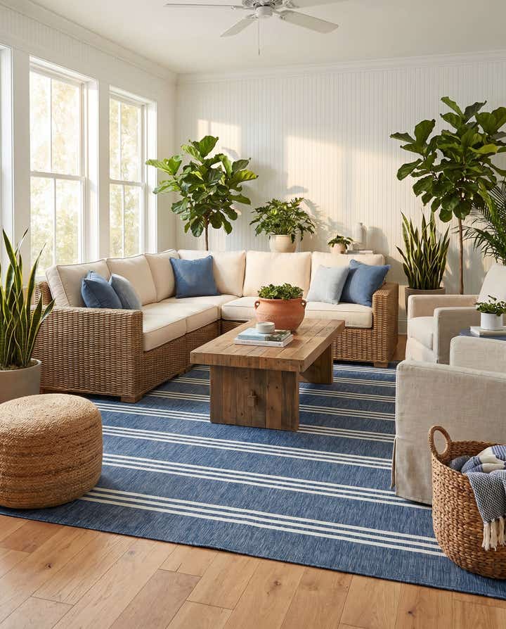 13' x 13' Easy-Clean Jill Zarin Anguilla Indoor / Outdoor Square Rug