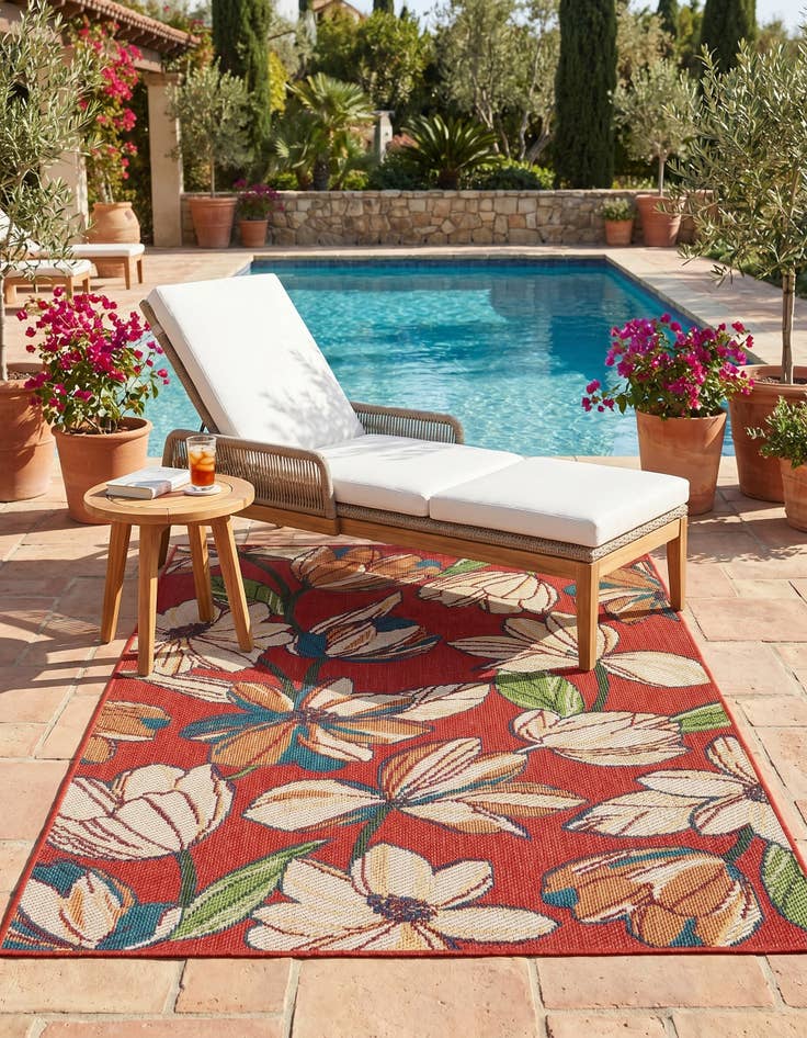 Detail image of 5' 3 x 8' Easy-Clean Baja Indoor / Outdoor Rug