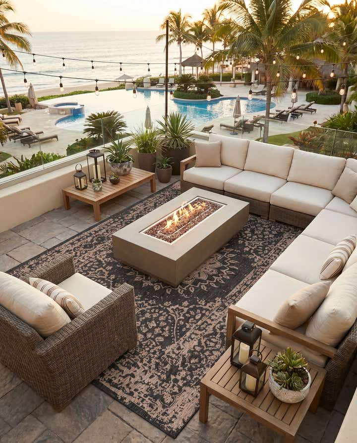 10' x 14' Easy-Clean Traditional Indoor / Outdoor Rug