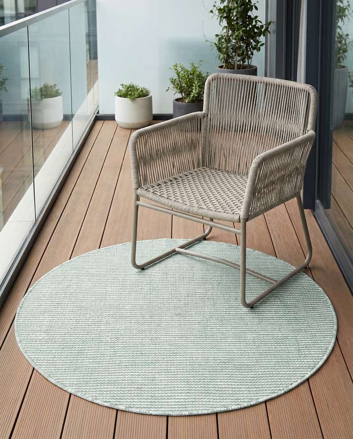 3' 3 x 3' 3 Easy-Clean Jill Zarin Palm Springs Indoor / Outdoor Round Rug
