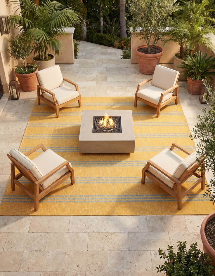 Detail image of 13' x 13' Easy-Clean Jill Zarin Anguilla Indoor / Outdoor Square Rug