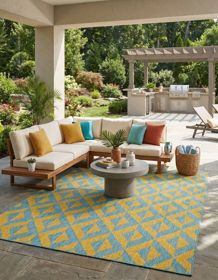 Detail image of 9' x 12' Easy-Clean Jill Zarin Napa Indoor / Outdoor Rug