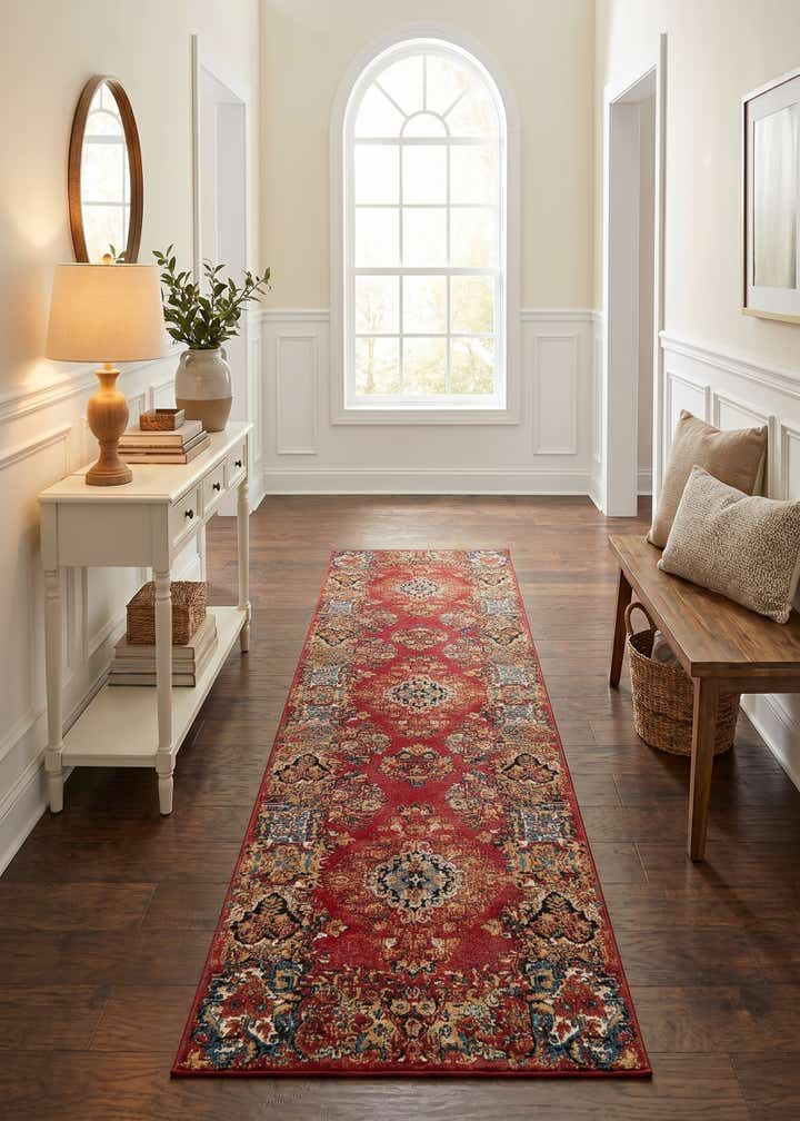 2' 7 x 10' Easy-Clean Traditional Indoor / Outdoor Runner Rug