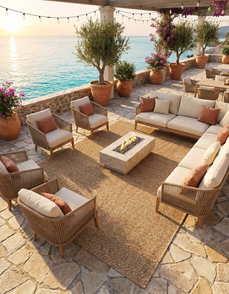 Detail image of 8' x 11' 4 Easy-Clean Modern Indoor / Outdoor Rug