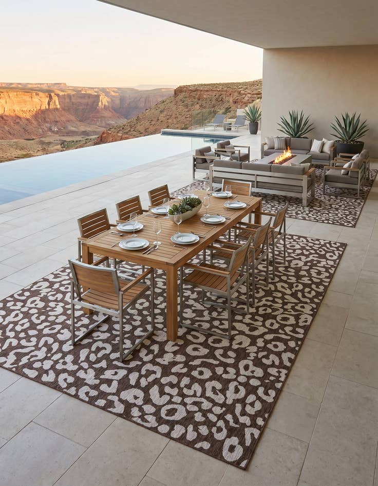 Detail image of 9' x 12' Easy-Clean Safari Indoor / Outdoor Rug