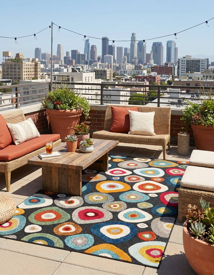 Detail image of 5' 3 x 8' Easy-Clean Casablanca Indoor / Outdoor Rug