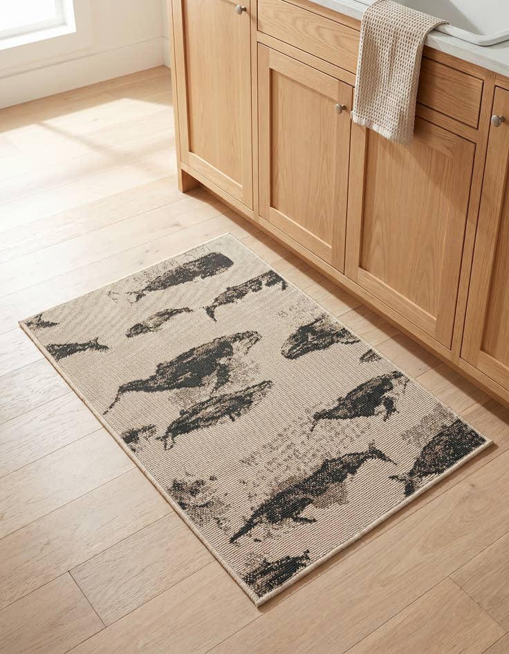 Detail image of 2' x 3' Easy-Clean Coastal Indoor / Outdoor Rug