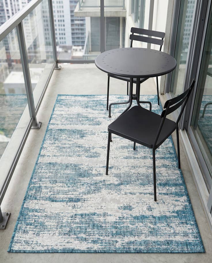 Detail image of 3' x 5' 3 Easy-Clean Modern Indoor / Outdoor Rug