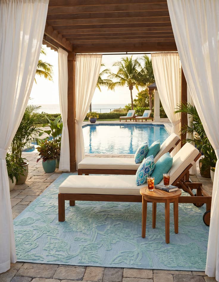 Detail image of 7' x 10' Easy-Clean Aruba Indoor / Outdoor Rug