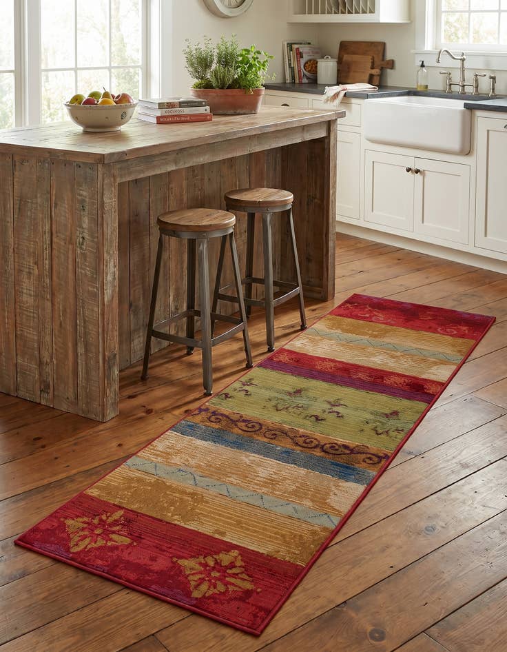 Detail image of 2' x 6' Easy-Clean Modern Indoor / Outdoor Runner Rug