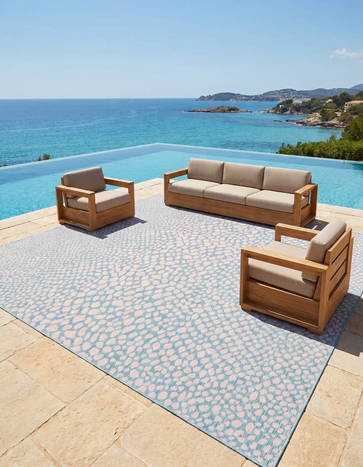 Detail image of 10' 8 x 10' 8 Easy-Clean Jill Zarin Cape Town Indoor / Outdoor Square Rug