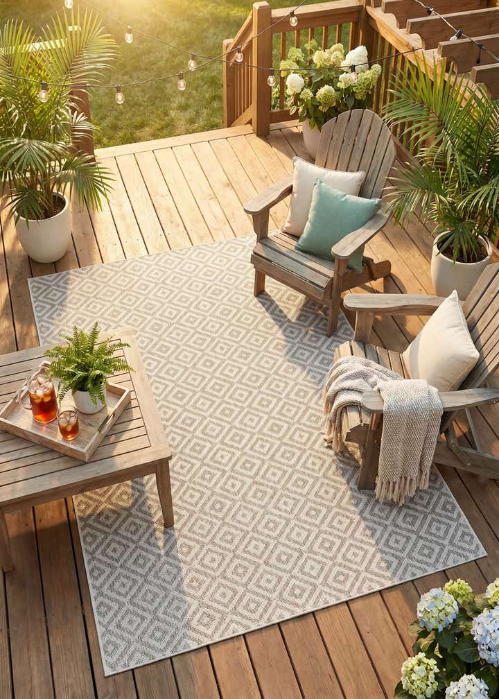 5' 3 x 8' Easy-Clean Jill Zarin Costa Rica Indoor / Outdoor Rug