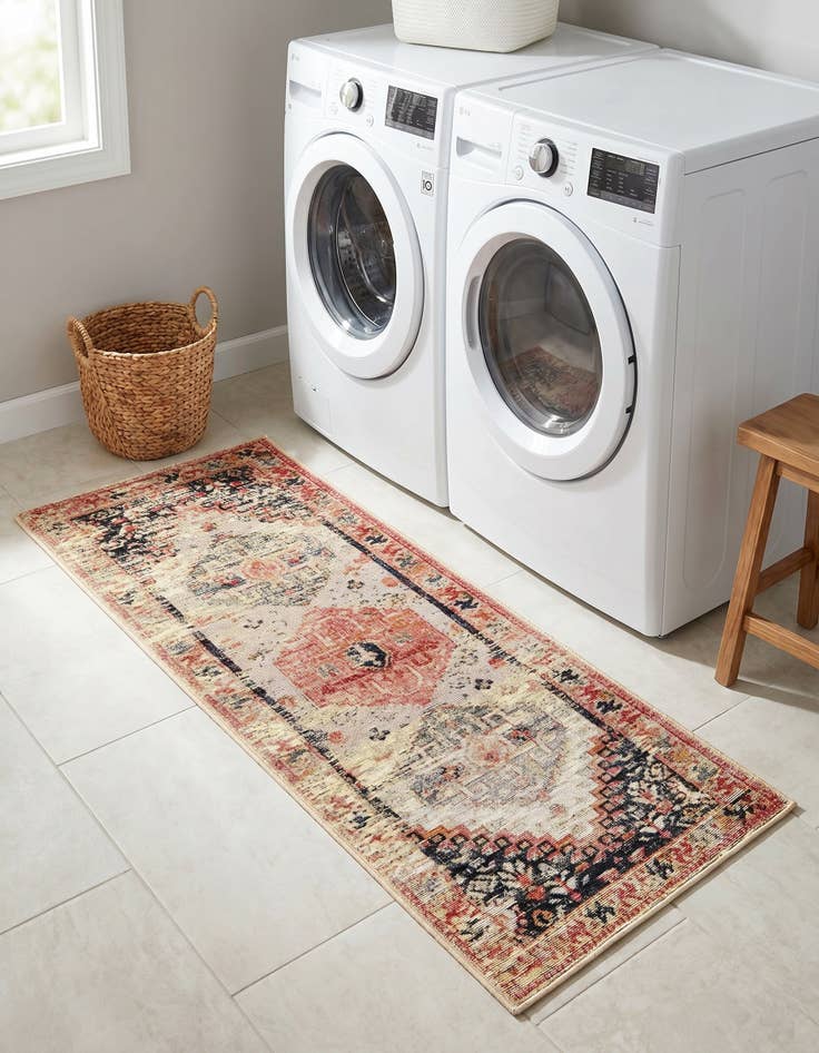 Detail image of 2' x 5' Easy-Clean Traditional Indoor / Outdoor Runner Rug